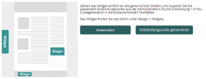 Beschreibung der Widget-Funktionalität im Plugin