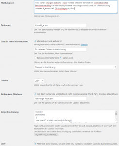 Das yalst-LiveSupportTool und die EU Datenschutz-Grundverordnung DSGVO - Cookie Notice