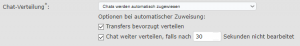 Automatische Chatverteilung