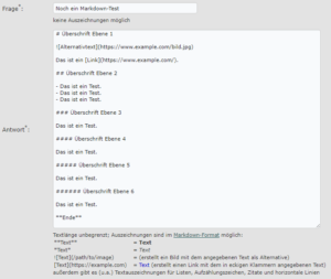 FAQs im Markdown-Format