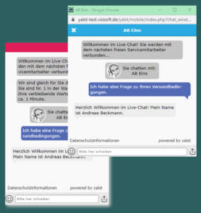 Inpage-Chat und PopUp-Chat