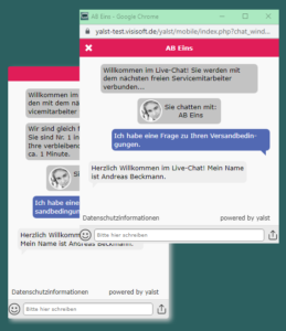 Inpage-Chat und PopUp-Chat
