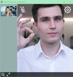 Audio-Video-Chat für den Operator