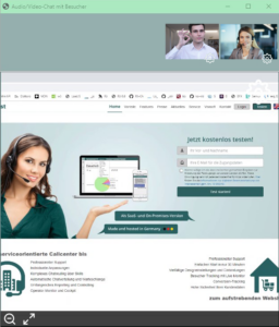 Videochat beim Screensharing