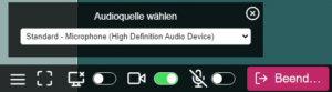 Einstellungen für den Videochat